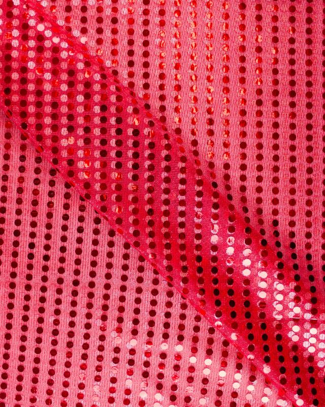 Round Glitter Fabric Red - Tissushop